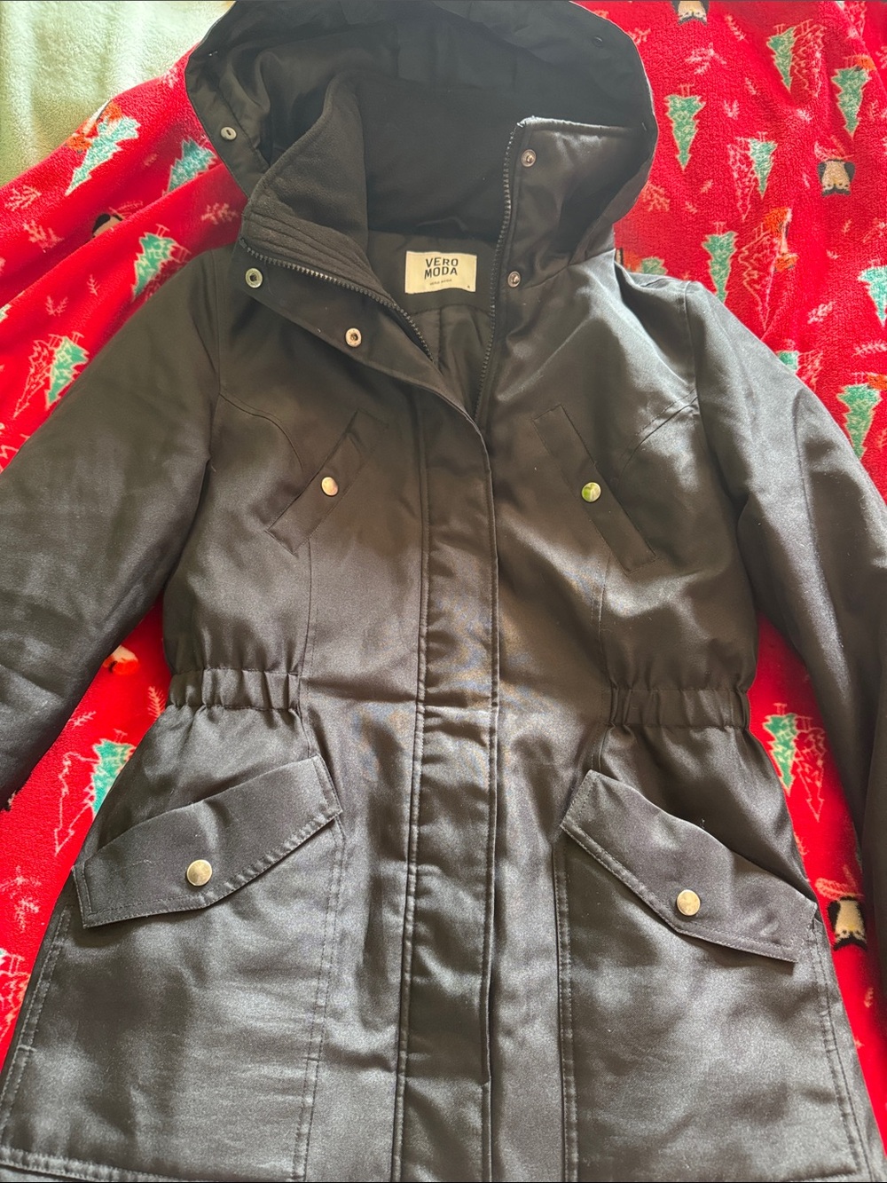 Vero Moda Black Hooded Utility Jacket